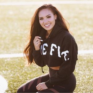 Live Fit Apparel - LVFT Varsity Crop Hoodie